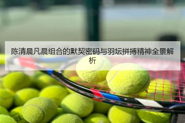 陈清晨凡晨组合的默契密码与羽坛拼搏精神全景解析